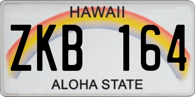 HI license plate ZKB164