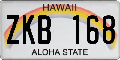 HI license plate ZKB168