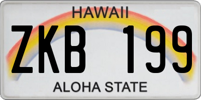 HI license plate ZKB199