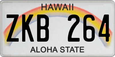 HI license plate ZKB264