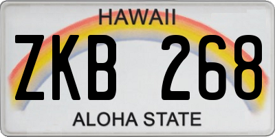 HI license plate ZKB268
