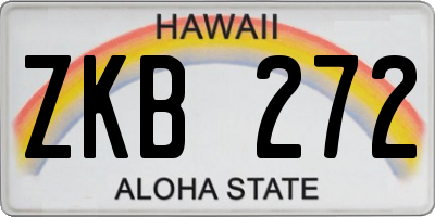 HI license plate ZKB272