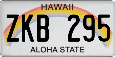 HI license plate ZKB295