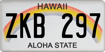 HI license plate ZKB297
