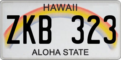 HI license plate ZKB323