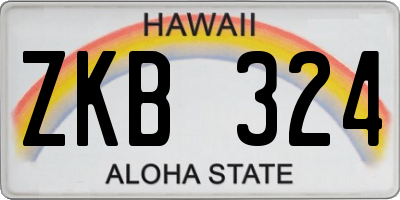 HI license plate ZKB324