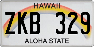 HI license plate ZKB329
