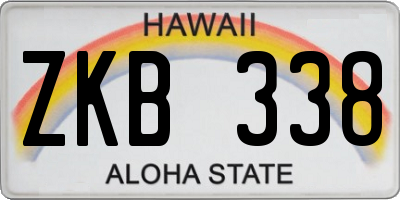 HI license plate ZKB338