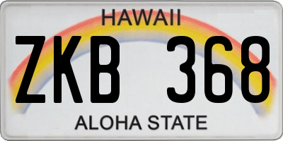 HI license plate ZKB368