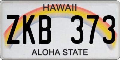 HI license plate ZKB373