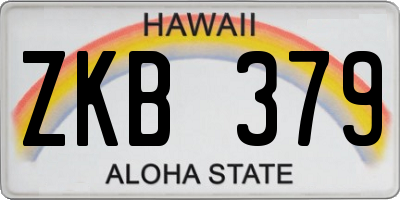 HI license plate ZKB379