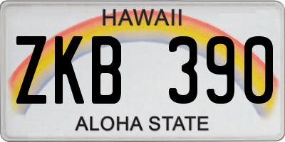 HI license plate ZKB390