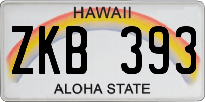 HI license plate ZKB393