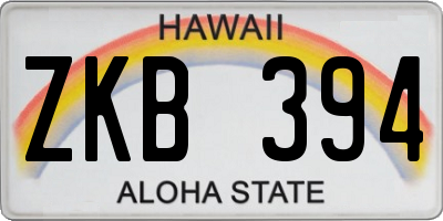 HI license plate ZKB394