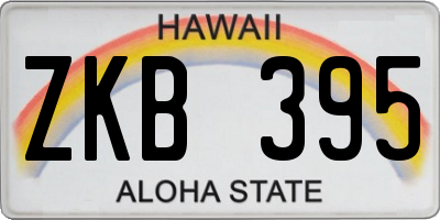 HI license plate ZKB395