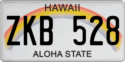 HI license plate ZKB528