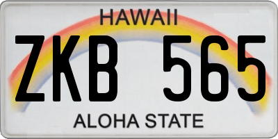 HI license plate ZKB565