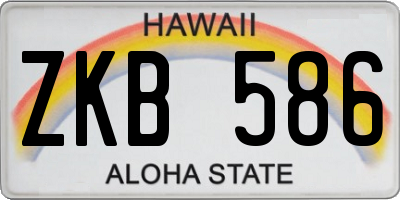 HI license plate ZKB586