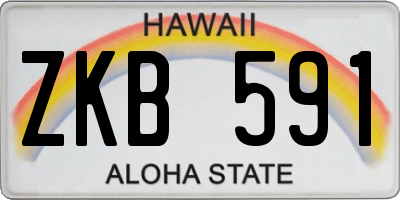 HI license plate ZKB591
