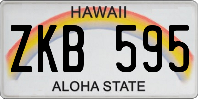 HI license plate ZKB595