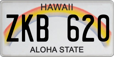 HI license plate ZKB620