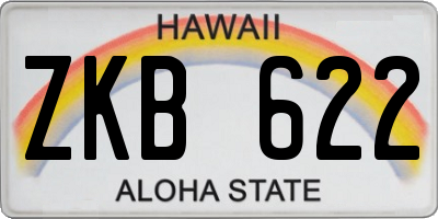 HI license plate ZKB622
