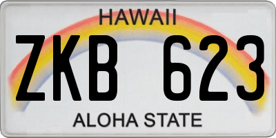HI license plate ZKB623