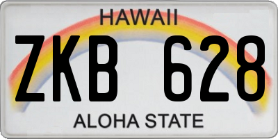 HI license plate ZKB628