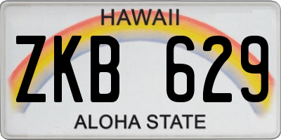 HI license plate ZKB629