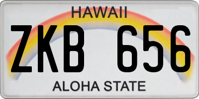 HI license plate ZKB656