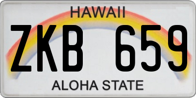 HI license plate ZKB659