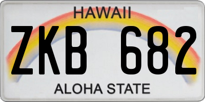 HI license plate ZKB682