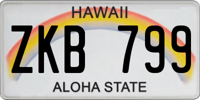 HI license plate ZKB799