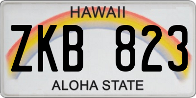 HI license plate ZKB823