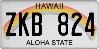 HI license plate ZKB824