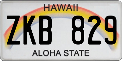 HI license plate ZKB829