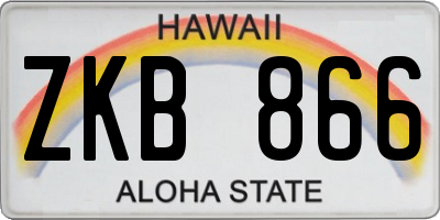 HI license plate ZKB866