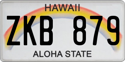 HI license plate ZKB879