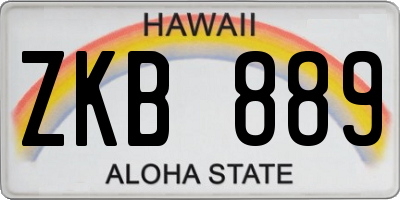 HI license plate ZKB889