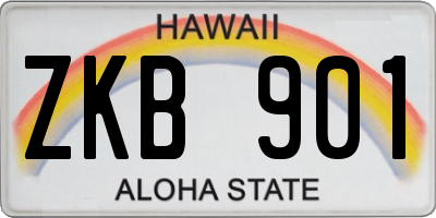 HI license plate ZKB901