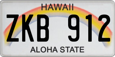 HI license plate ZKB912