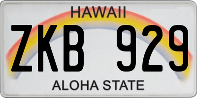 HI license plate ZKB929