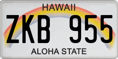 HI license plate ZKB955