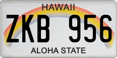 HI license plate ZKB956