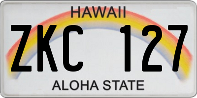 HI license plate ZKC127