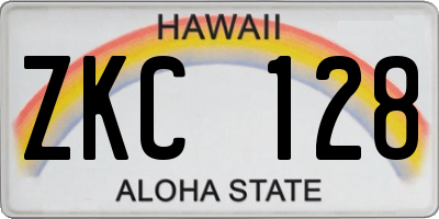 HI license plate ZKC128