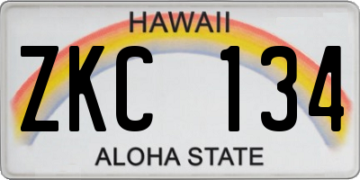 HI license plate ZKC134