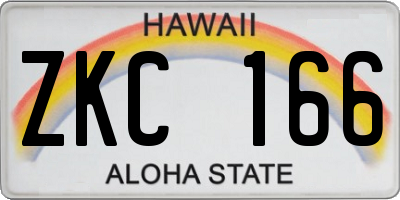 HI license plate ZKC166