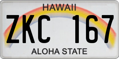 HI license plate ZKC167