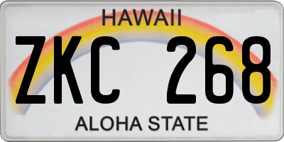 HI license plate ZKC268